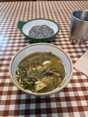 Soup and Black Sesame Rice porridge at Han Gwa Chae - 한과채 in Seoul