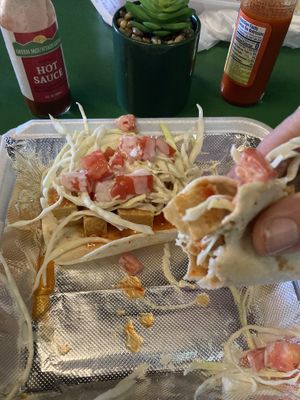 Southwest tacos vegan w tofu   at South Beach Togo & Catering in Nags Head