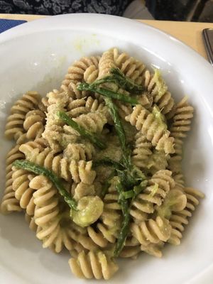 Fusilli con crema di asparagi  at Hotel Ristorante Onda Azzurra in Albisola Superiore