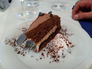 Chocolate and peanut cake at Hotel Ristorante Onda Azzurra in Albisola Superiore