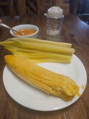 Humita vegana at Donde Gopal in Quito