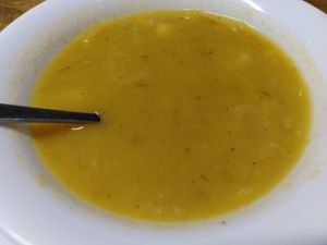 Melloco soup (potato soup) at Donde Gopal in Quito