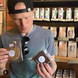 Raw Materials is an Ann Arbor Company, All products at RoosRoast by Raw Materials are GF and Vegan. These are the cashew cookie and chocolate date bar, at RoosRoast in Ann Arbor