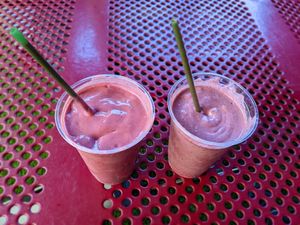 Very berry mango and powerpack smoothies. at ATX Food Co in Austin