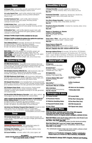 Menu as of 2022-05-16  at ATX Food Co in Austin