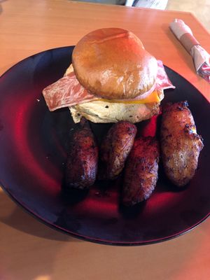 Nyc egg sandwich looks yummy  at Vida Eatery  in Bakersfield