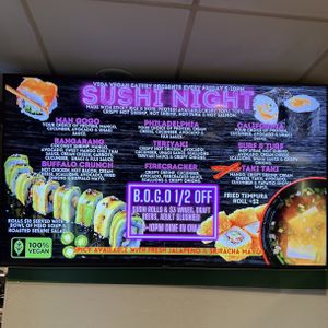 friday sushi night! $30 for 2 soups, 2 salads, and 2 rolls after 9 pm  at Vida Eatery  in Bakersfield