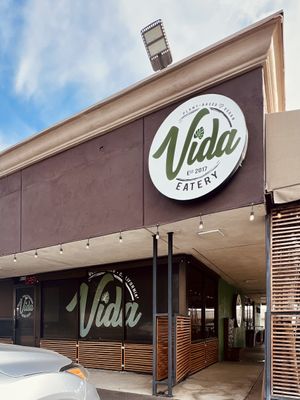 Outside  at Vida Eatery  in Bakersfield