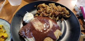 Cinnamon roll pancakes!! at Vida Eatery  in Bakersfield