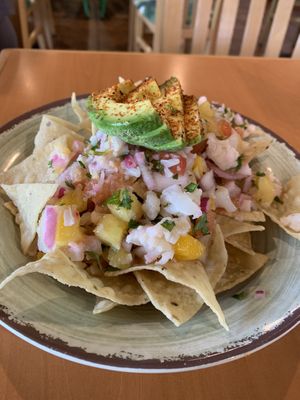 Ceviche Nachos at Vida Eatery  in Bakersfield