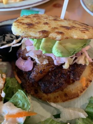 Purepa Burger. Yum! at Vida Eatery  in Bakersfield