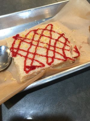 Lemon tart made of TOFU! at Vida Eatery  in Bakersfield