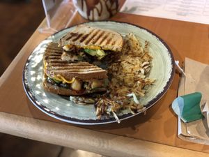 Soyrizo melt w/hash browns  at Vida Eatery  in Bakersfield