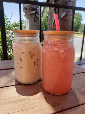 Coconut horchata , Watermelon Lemonade at Vida Eatery  in Bakersfield