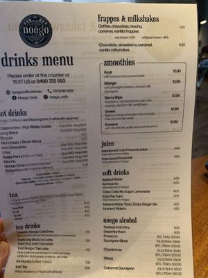 Drinks menu February 2024  at Lil-Ego Cafe in Ormeau