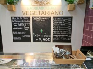 menu at Natura Bolhao in Porto