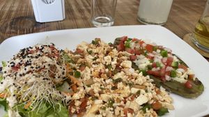 “Huevos” veganos (tofu) a la mexicana  at Zona Veggie in Toluca