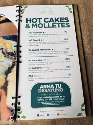 Panquecas y molletes   at Zona Veggie in Toluca