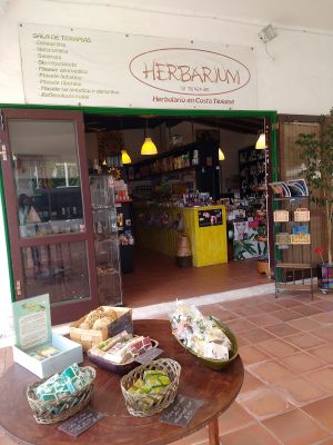 Shop front door at Herbarium in Lanzarote