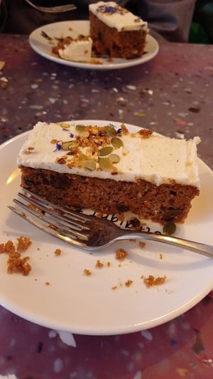 Vegan carrot cake at Melbourne in Lichfield in Lichfield