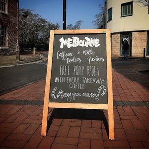 Funny a frames at Melbourne in Lichfield in Lichfield