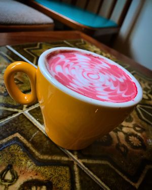 Beetroot au lait steamed with coconut milk at Melbourne in Lichfield in Lichfield