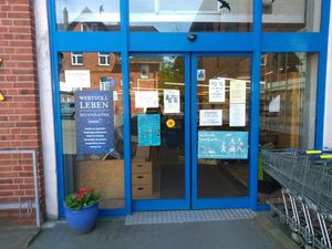 The entrance door at Bioladen in Uelzen