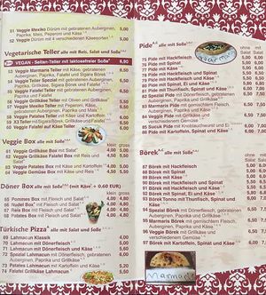 Menu 1 at Marmaris Kebap Haus in Dresden