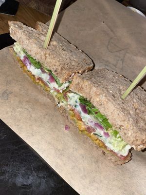 Vegan sandwich  at Het Ruiterhuys in Castricum