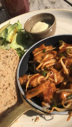 Toast with vegan chicken - this tasted so good (while ago)  at Het Ruiterhuys in Castricum