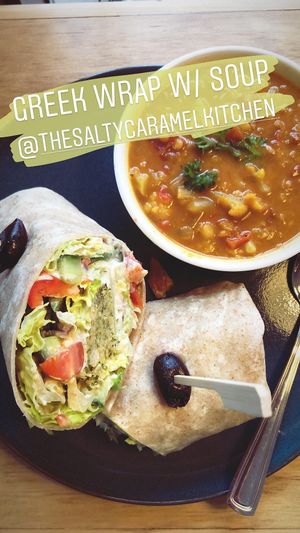 The soup was Indian spiced lentil that day! at The Salty Caramel Kitchen in Lake Country