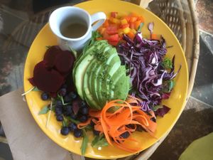 The Rainbow Salad - delicious!  at The Salty Caramel Kitchen in Lake Country
