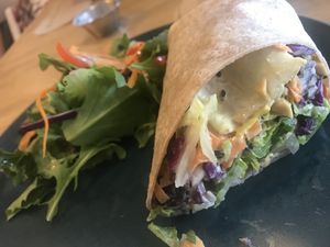 Thai peanut wrap at The Salty Caramel Kitchen in Lake Country