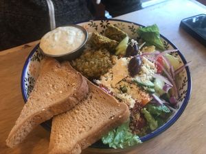 Falafel bowl  at The Salty Caramel Kitchen in Lake Country
