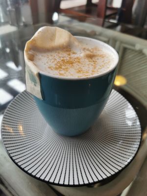 Chai latte with oat milk at The Salty Caramel Kitchen in Lake Country