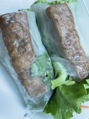 Tofu lettuce wraps. 🤤 🥬 🥕🌯  at PDX - Bambuza - C in Portland