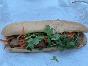 Tofu banh mi, no mayo  at PDX - Bambuza - C in Portland