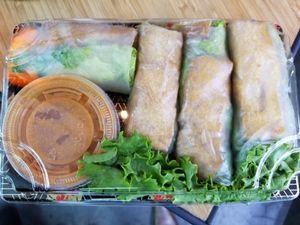 Vegan spring roll at PDX - Bambuza - C in Portland