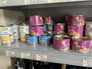 Tinned produce   at Out of This World in Leeds