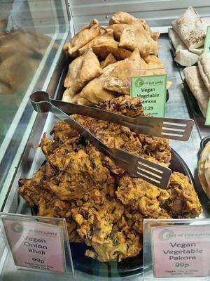 Bhajis and samosas at Out of This World in Leeds