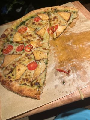 Peking Popeyes vegan pizzaa  at Gung Ho! Pizza in Beijing