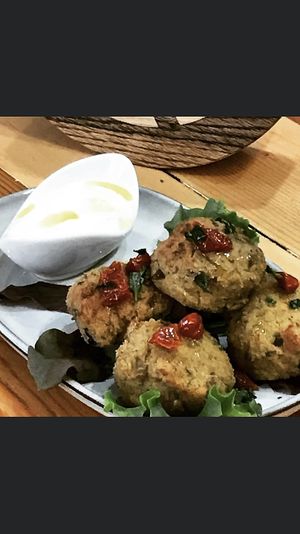 Polpette di tofu e melanzane at Veg Joy in Rome