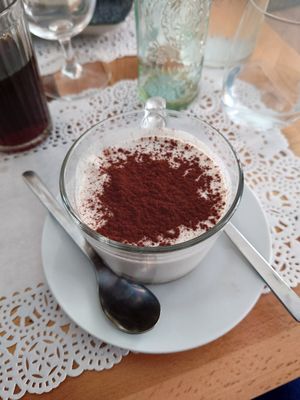 One of the best vegan tiramisu I've ever eaten at Veg Joy in Rome