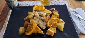 Tempeh all'arancia e finocchio at Veg Joy in Rome