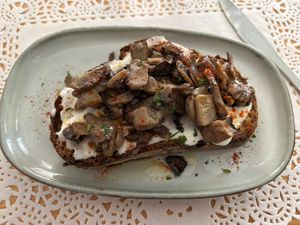 Crostone ai funghi  at Veg Joy in Rome