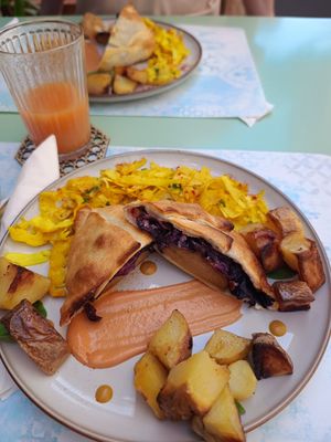 Seitan pie at Veg Joy in Rome
