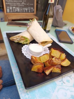 Falafels wrap at Veg Joy in Rome