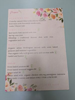 Spring menu, page 1 at Veg Joy in Rome