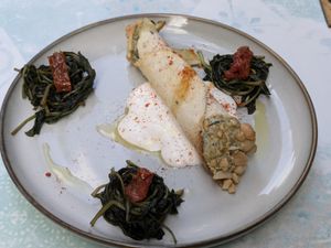 Chicory cream cannoli at Veg Joy in Rome