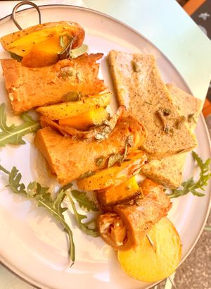 Spiedo di seitan artigianale  at Veg Joy in Rome